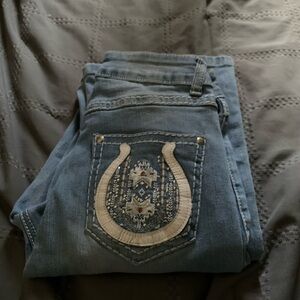 Embellished Blue Jeans
